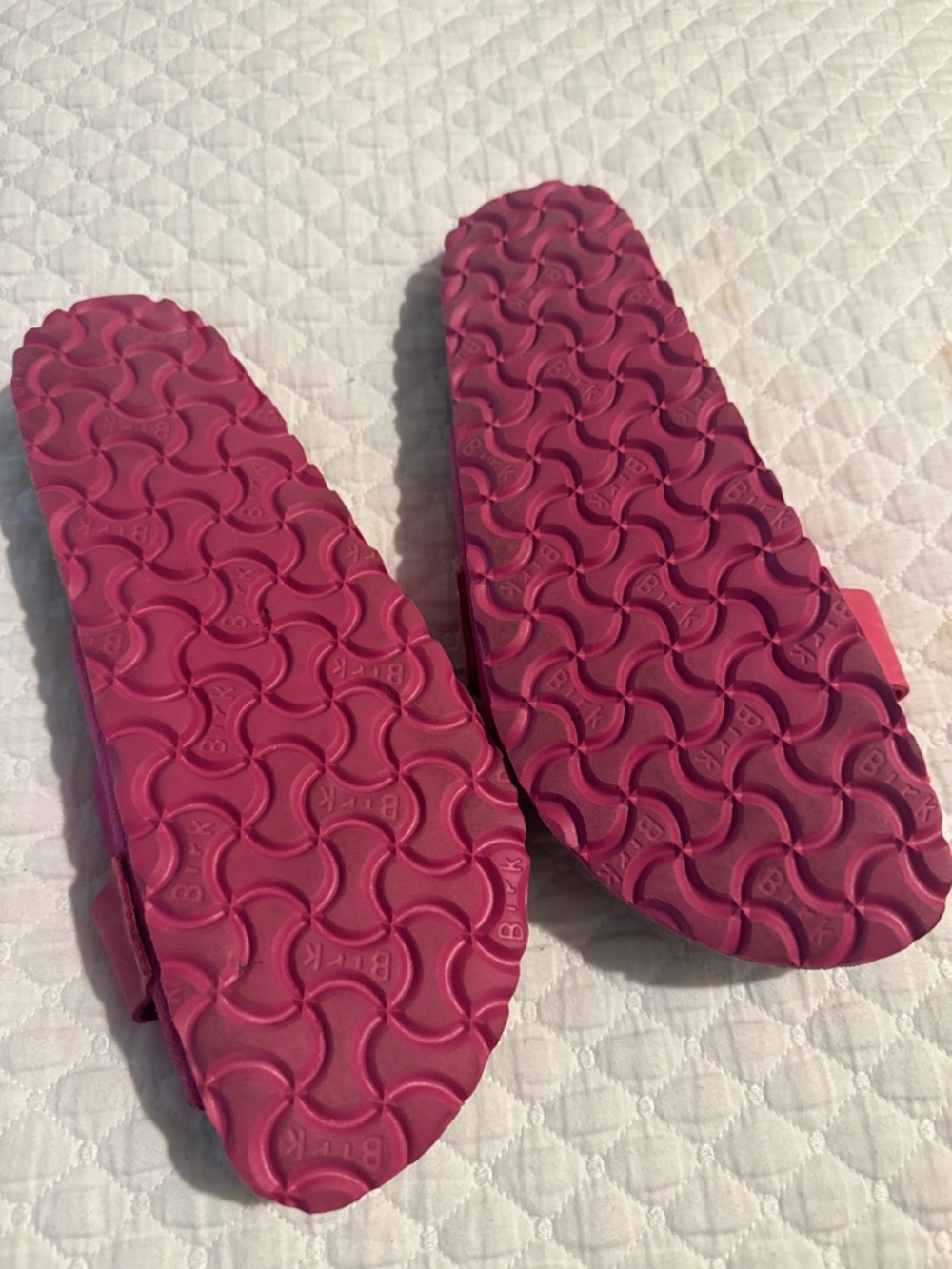 Birkenstock Pink Dual-Strap Suede Slides - Picture 3 of 3
